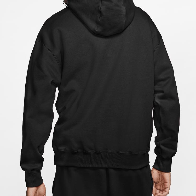 Nike Lab Solo Swoosh Fleece Hoodie Black Men Streetwear CV0552-010
