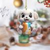New Acrylic 2d Decorative Pendant Adorable Car Accessory For Festive Christmas Decor Tree