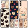 Phone Case For Samsung Galaxy S24 S23 S22 Ultra S20 S21 FE 5G S10 S9 Plus S10E S8 S7 Edge Soft Silicone Cover Cute BEAR