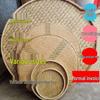 Handmade Bamboo Winnowing Basket & Tray: Round, Hole & Solid Designs for Sifting, Drying, or Decoration.