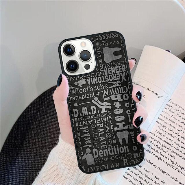 Anatomy Dental Crowned Tooth Crown Phone Case Cover For iPhone 17 Air 15 16 Pro Max 14 13 12 11 Pro Max Plus