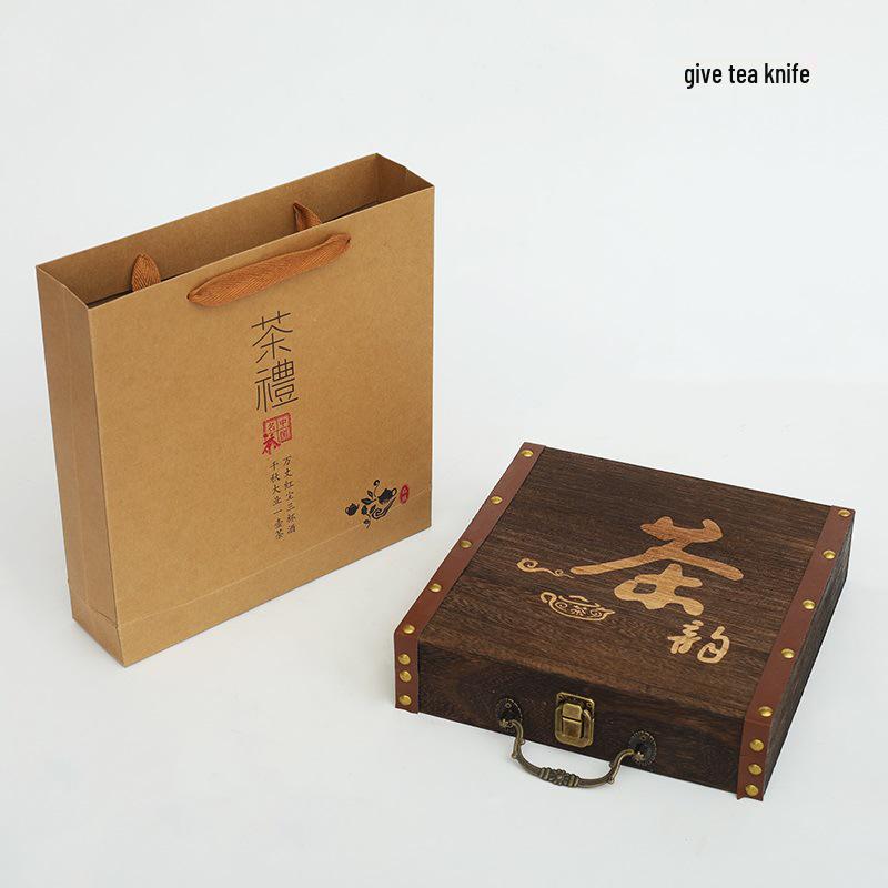 357g Solid Wood Pu-erh Tea Cake Storage Box - Universal Single Cake Gift Packaging