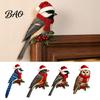 Christmas Mantel Fireplace Decor Wooden Bird Door Topper, Cute Corner Statue, Woodland Animal Frame Holiday Sign Art for Winter Home Wall Window