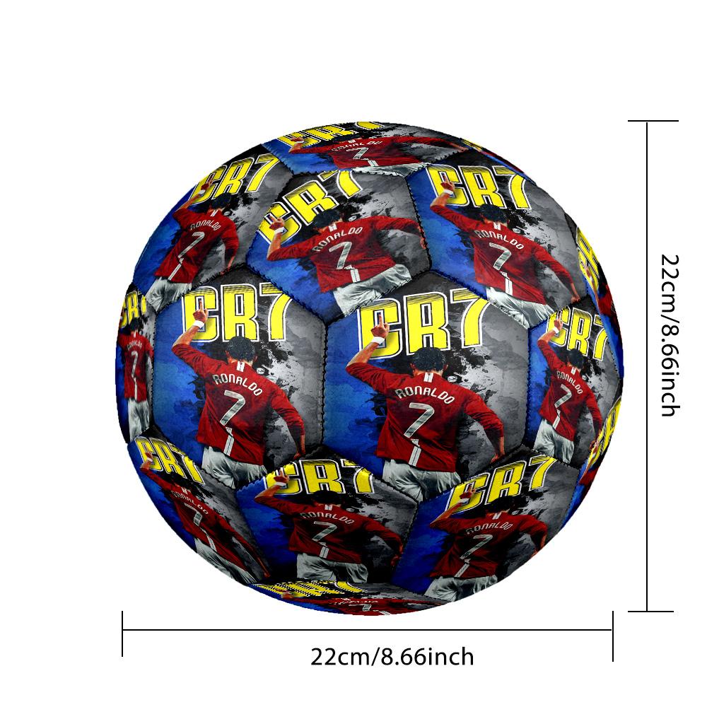 Portuguese Football Legend Cr7 Size 5 Soccer Football Machine-Stitched Indoor/Outdoor Training and Matches Perfect Commemorative Gift for Soccer Lover