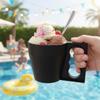 Ergonomic Handle Ice Cream Cup Holder with Spoon Slot Popsicles Insulated Cup  Party