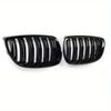 Gloss Black Front Bumper Grill Suitable for BMW 3 Series E92 E93 M3 06-09 car modification with black double line grille and double bar grille