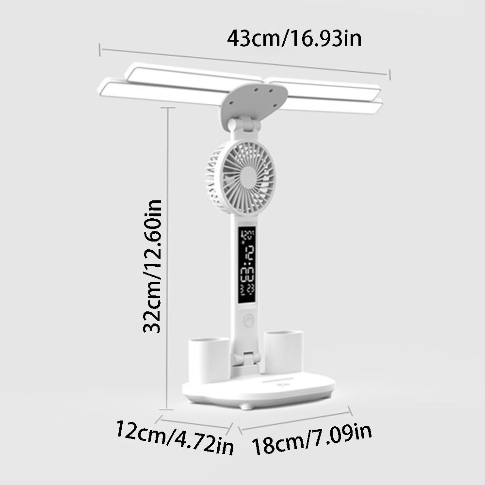 3 Colors Penholder Desk Lamp 4 Heads Tabletop Reading Lamp Convenient Led Bedside Lamp  Learning