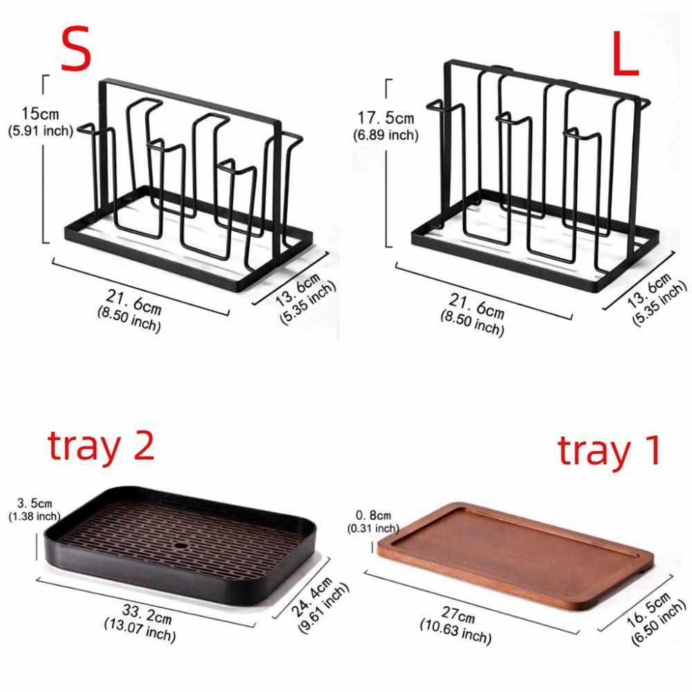 With Tray Tea Cup Rack Durable Water Cup Shelf Cup Accessories Glass Cup Stand Hospitality