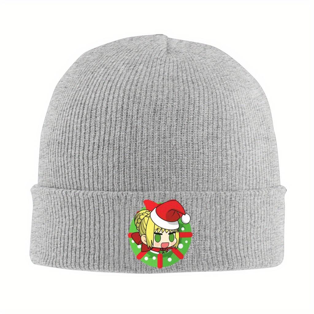 Padoru Astolfo Christmas Hats Autumn Winter Beanies Baggy Caps Unisex Women Acrylic Knitted Hat