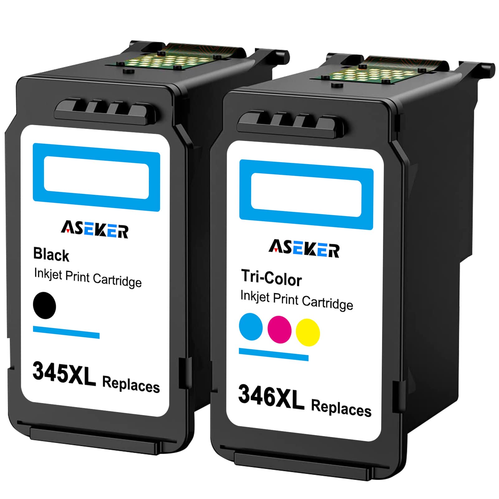 

ASEKER Remanufactured 346 Recycled Ink Cartridges for Canon PIXMA and TR4530 Features the latest IC high capacity for all and a remaining ink level