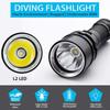IP68 Waterproof Professional Diving Light High Power LED Diving Flashlight  Outdoor Activities