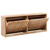 Vidaxl Bank mit Schuhaufbewahrung, 94X20X38 cm, Massives Nussbaumholz