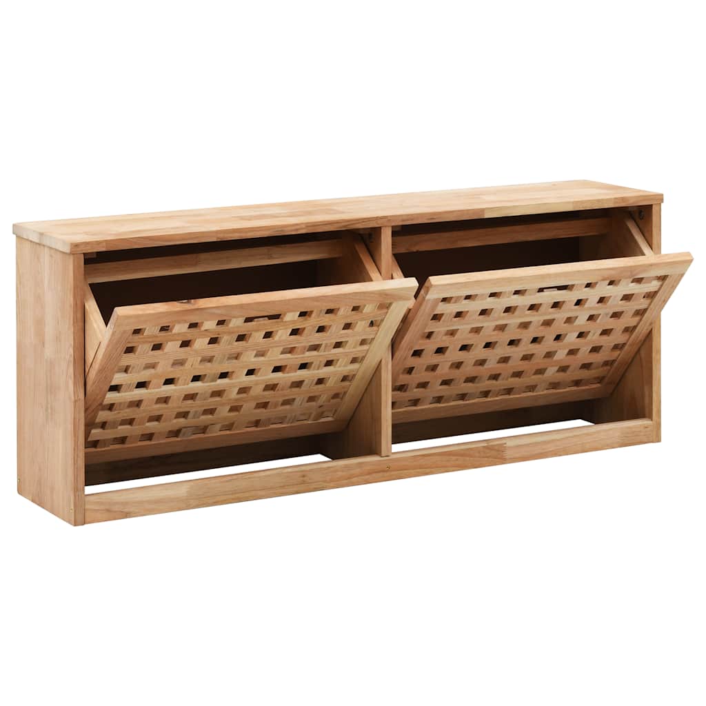 Vidaxl Bank mit Schuhaufbewahrung, 94X20X38 cm, Massives Nussbaumholz