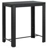 Garden Bar Table Black 100 x 60.5 x 110.5 cm Poly Rattan