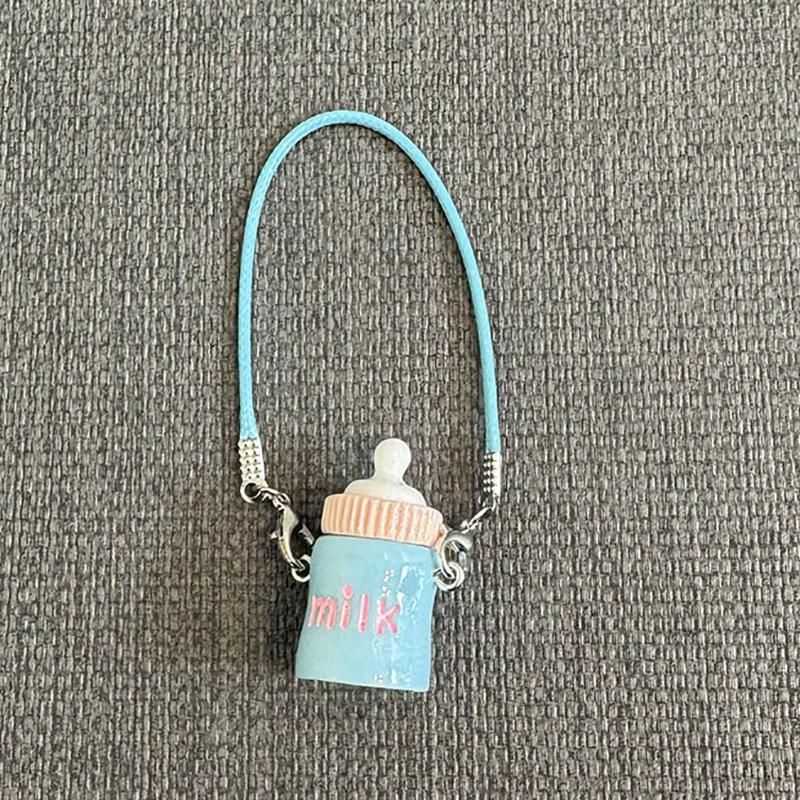 Creative  Miniature Water Cup Pendant Charms For Doll Neck Decoration Cute Mini Milk Bottle Model Plush Doll Accessories