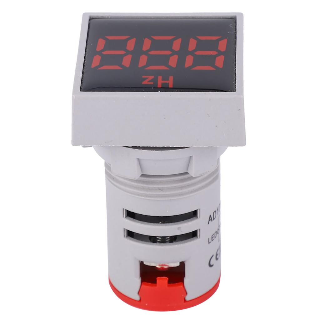 Firkantet digitalt display LED indikasjonslys AC100~380V 20~75Hz frekvensmåling(rød)