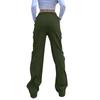 Women's  Elastic Waist Button Cropped Trousers  Summer Elegent Business Work  Pants Wiht Pockets