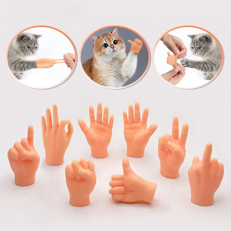 Funny Stretchy Cat Costume Glove - Wearable Pet Toy for Cats & Owners, TPR Stretchable, Washable, Hilarious Pet Video Moment