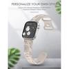 Löwenzahn-Blumenmuster-Band für Apple Watch 38 mm 40 mm 41 mm Blumengraviertes Silikonarmband für iWatch 9/8/7/6/5/4/3/SE