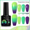 LILYCUTE 7ml Thermal Gel Nail Polish 3 Layers Temperature Shiny Color Changing Semi Permanent Soak Off UV Gel Polish Varnish Base Top Gel Nail Art DIY