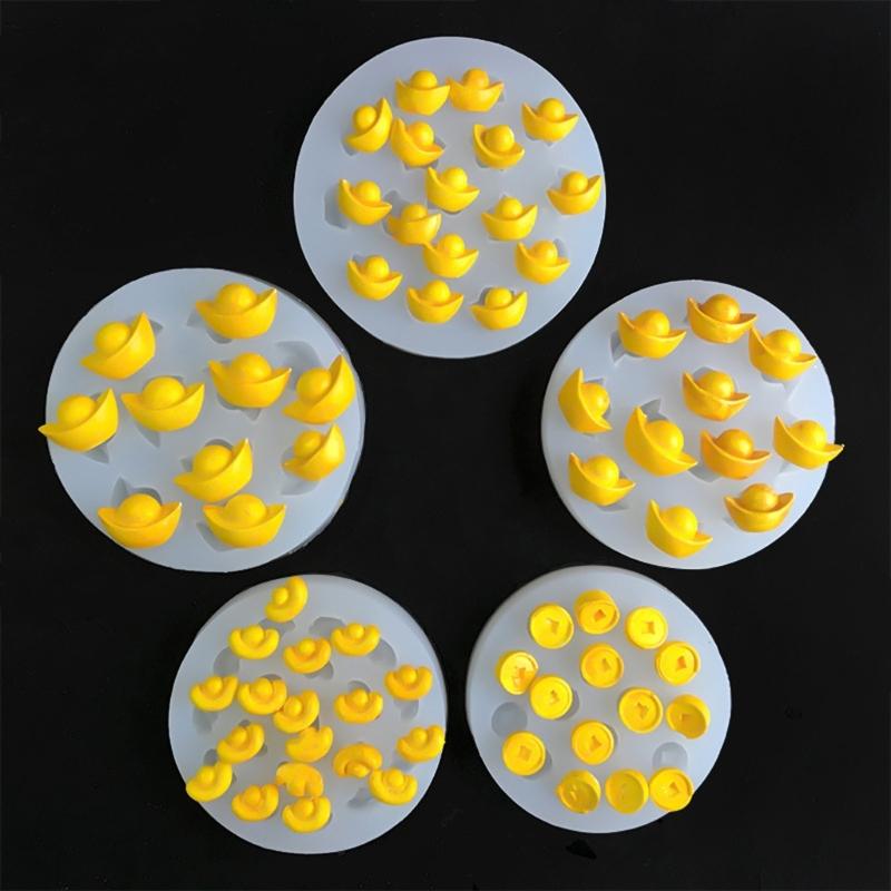 Chinese Style Ingots and Coin Candle Molds Casting Molds Baking Molds Chocolate Molds Silicone Mould Epoxy Resin Molds