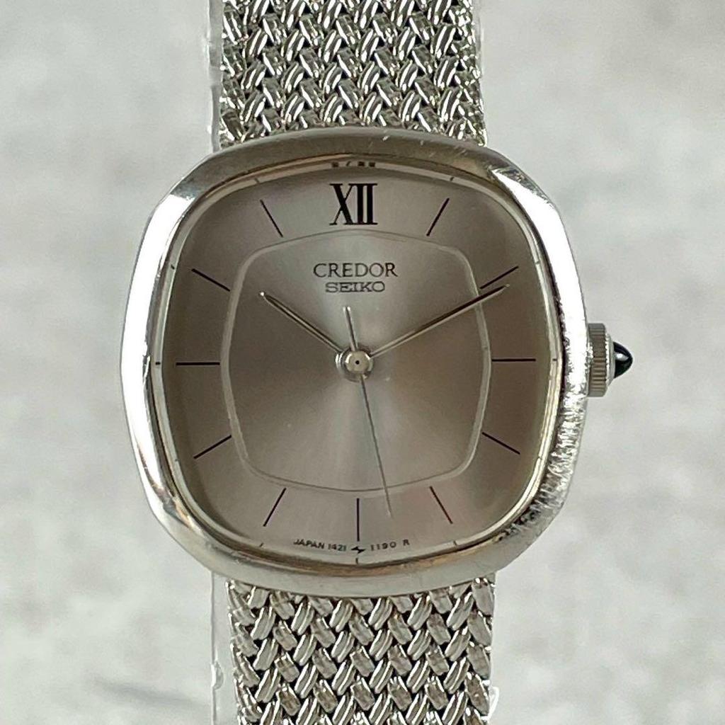 [USED] Working/Extreme Seiko Credor Quartz Watch with Silver Dial