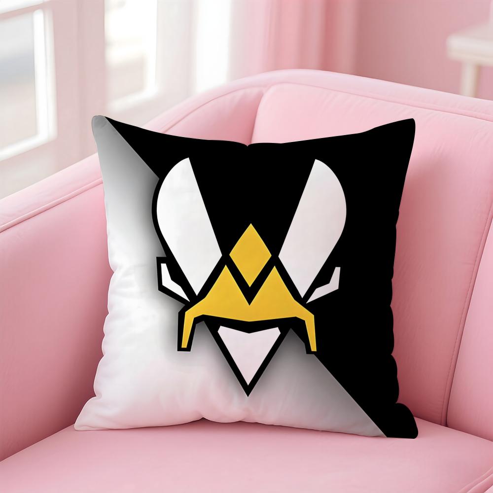 CSGO team logo meme Spirit Falcon Cushion Cover Pillow Case Soft Friendly Fabric Concealed Zipper