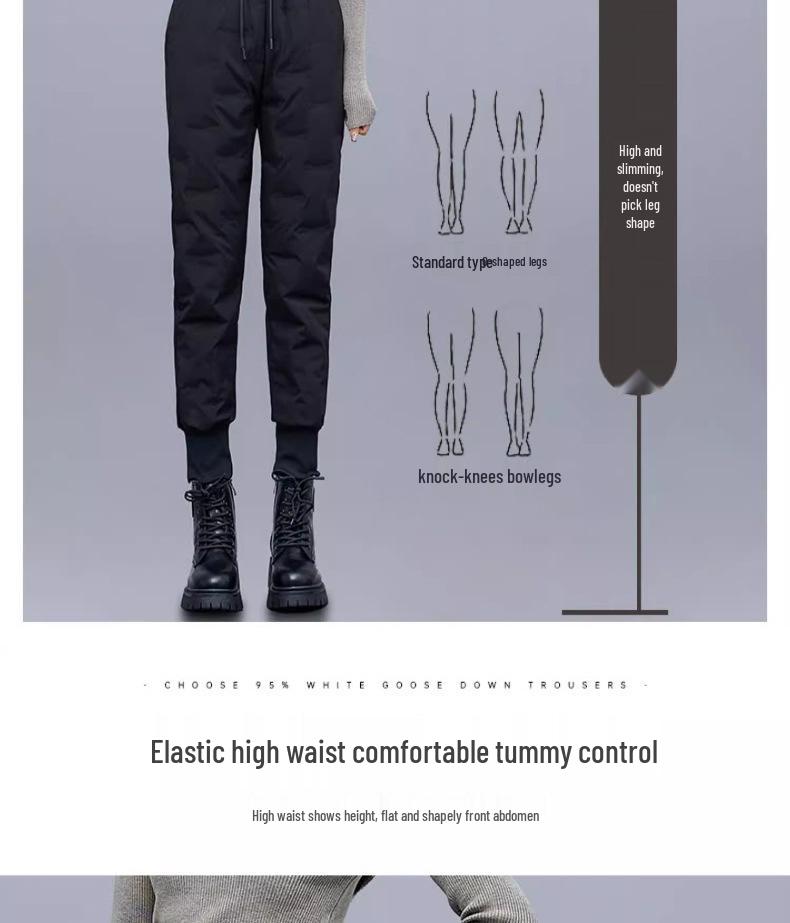 2025 Women's Extreme Cold Goose Down Pants - Winter Cotton Outerwear for -40°C Snow