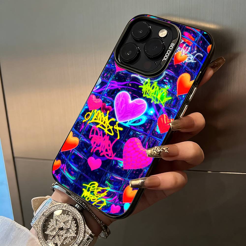 

Крутая - Разноцветный Граффити Для iPhone 17 16 15 14 13 12 11 Pro Max XS 17 Air Силиконовый Цветной Серебристый Бампер Чехол iPhone11ProMax