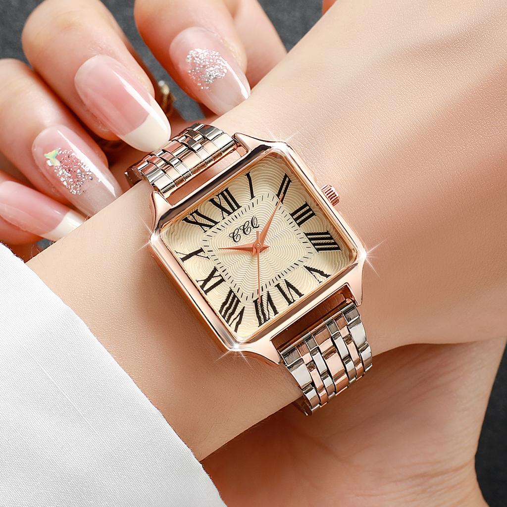 Fashion Square Women Watches Simple Roma Dial Ladies Quartz Wristwatches Reloj Mujer Girls Clock Gift