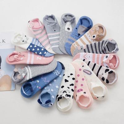 5 Pairs Kawaii Cute Socks Set for Children Women 5 Pairs Harajuku Lovely Cartoon Animal Printed Girls Meias Frilly Ladies