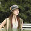 1Pcs Summer Color Block Sun Hat for Women UV Protection Breathable Fishing Camping Hiking Bucket Hat With Windproof Rope Caps