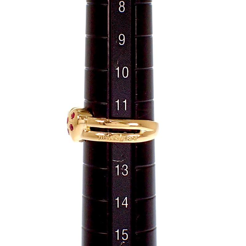 YVES SAINT LAURENT  #12(JP Size) ring gold K18 yellow gold Women