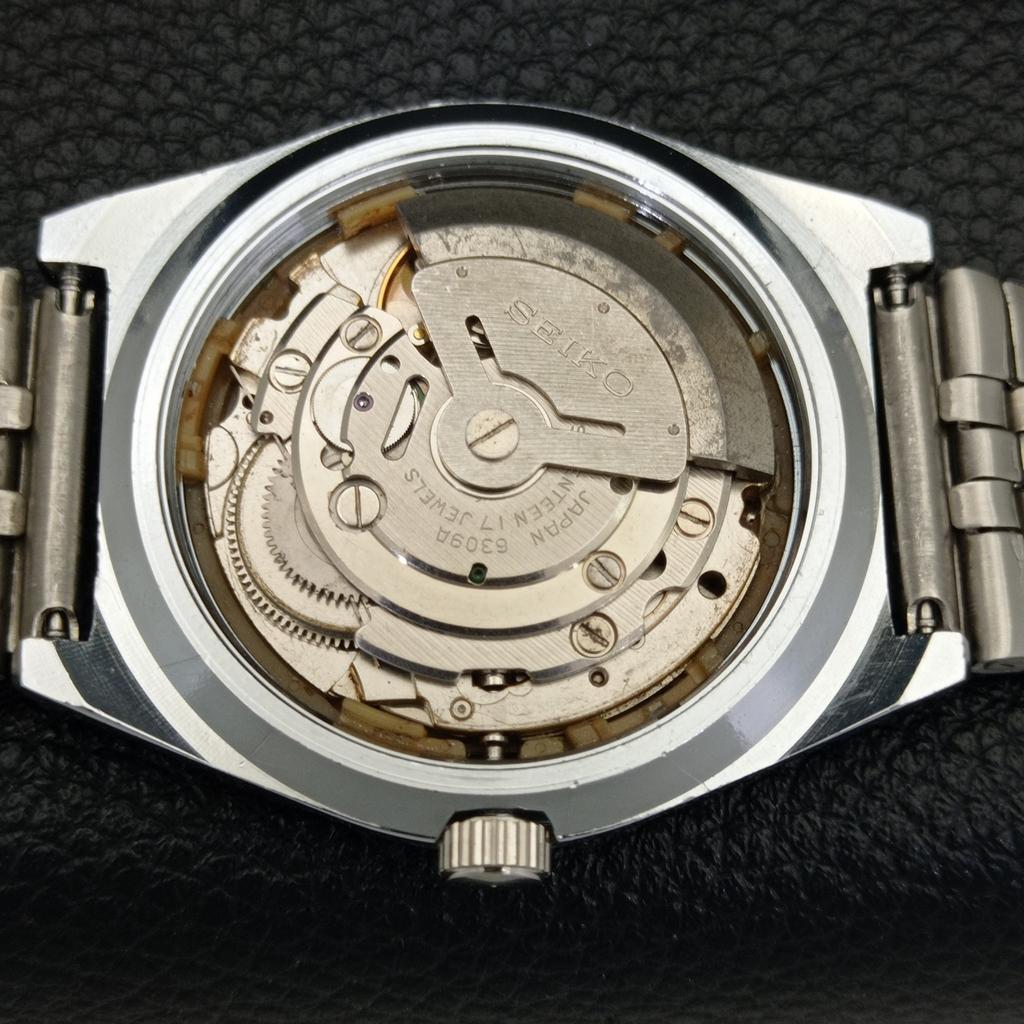 SEIKO 5 AUTOMATIC VINTAGE REFURBISHED 6309A JAPAN MENS BLACK WATCH a440764-9 Sk-a440764-1
