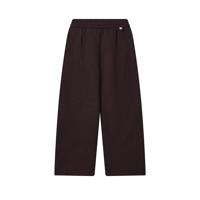 FILA Original Fashion Simple Classic Retro Casual Sports Style Versatile Comfortable Loose Knit Long Pants Women bottoms Decayed-Brown F11W619608FBN