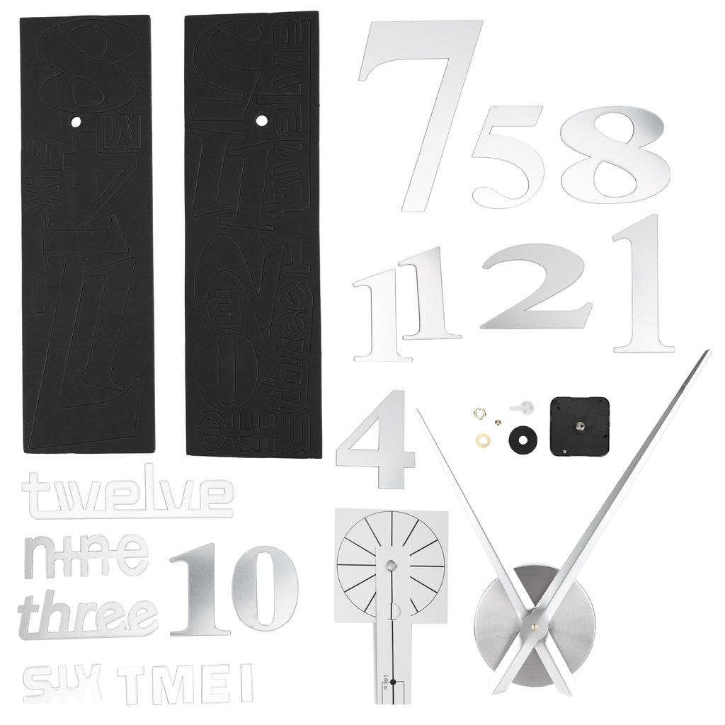 Frameless DIY Wall Clock Modern Mirror Wall Sticker for Home Living Room Bedroom Decor