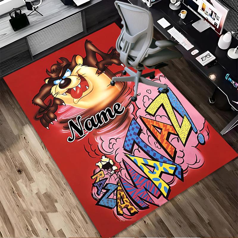 Custom Name Thunder Cat Living Room Non-Slip Area Rug Soft Carpet for Bedroom Kids Playroom Sofa Office Home Decor Doormat