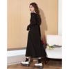 TonLion Women's Faux Two-Piece Long Sleeve Dress