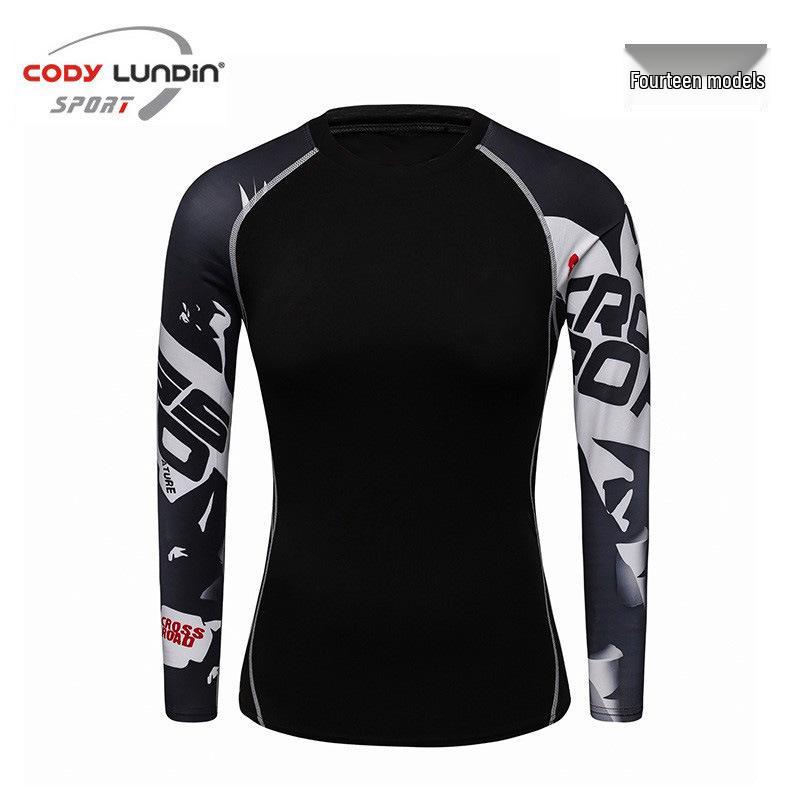 

Женский спортивный боди с длинным рукавом с принтом для трансграничной торговли M