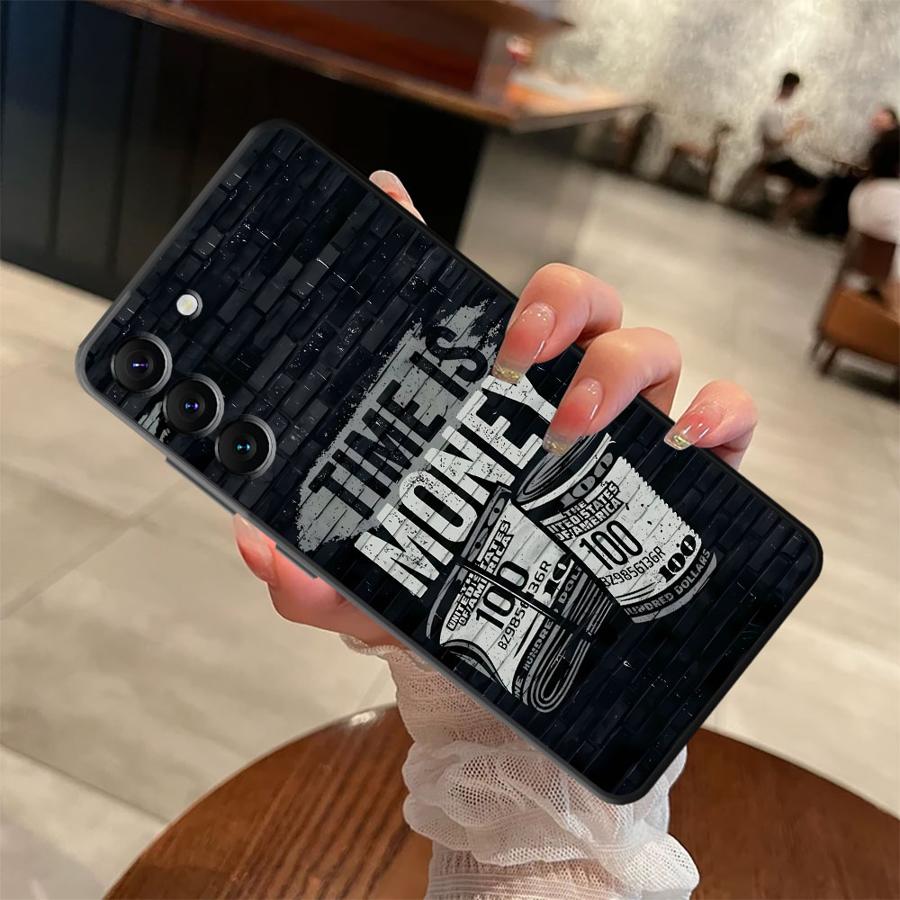 Case for Samsung Galaxy A53 A35 A23 A26 A72 A24 A25 A71 A73 A51 A52 A36 A55 A41 A32 A22 Phone Cover Time Is Money Printed