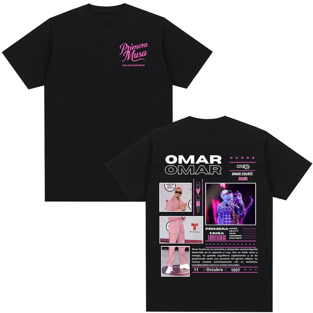 Omar Courtz Primera Musa Album Tour Merch T Shirt Unisex Women Clothing Hip Hop Fashion Tshirt Casual Cotton Short Sleeve Tshirts