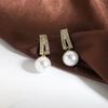 French Style Pearl Ear Clip Classic Women's Geometric Earrings