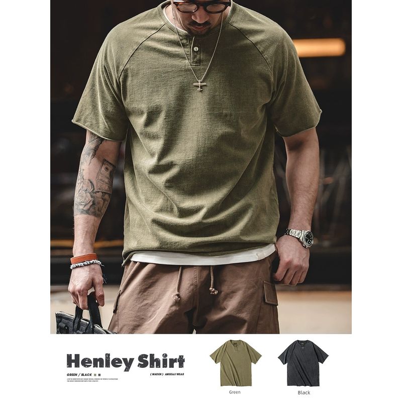 Marden Retro Henry Collar Short Sleeve Kaji Tough Guy Parka