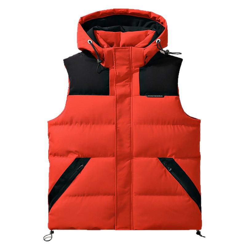 Herren Trendy Kapuzen-Baumwollweste - Ärmellos, Dick & Warm für Herbst/Winter, Unisex.