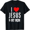 Vintage Grunge I Love JESUS & MY MOM, Christian T-Shirt