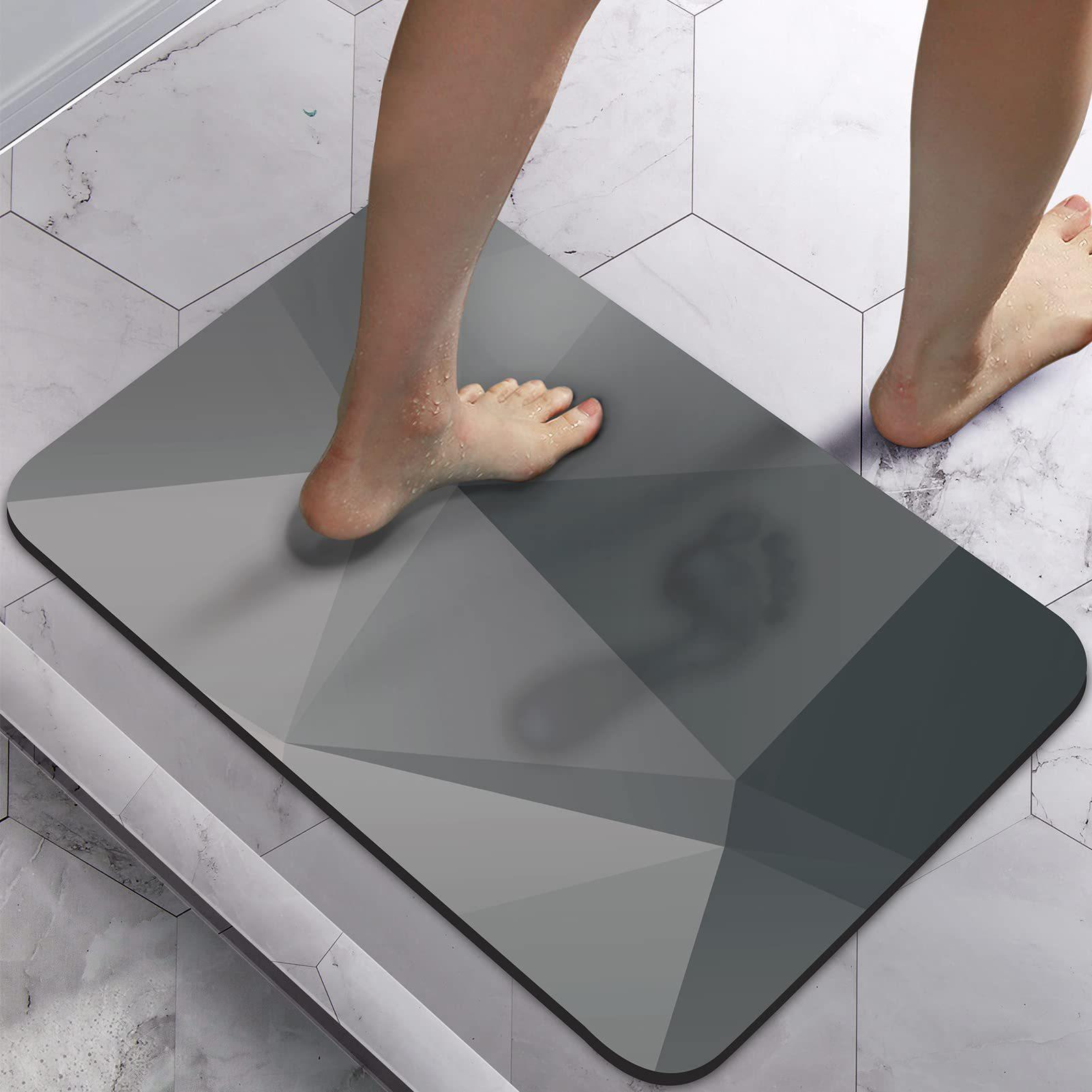 

Простой коврик для пола в ванной из диатомовой грязи, однотонный противоскользящий коврик, впитывающий коврик для ванной, бытовой ковер, придверный коврик для ног 40 * 60cm