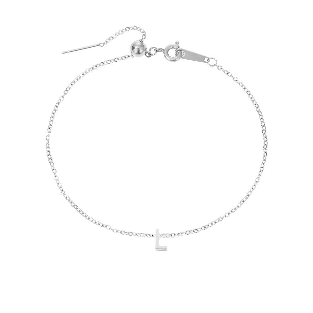Gold-Plated Titanium Steel DIY Name Bracelet for Women – Versatile, Elegant Gift Jewelry