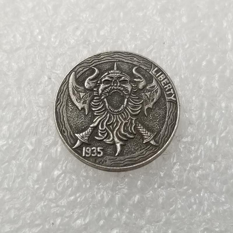 Antique Craft Hobo Nickel 1935-D Buffalo Replica Coin Collectible #798 Copper