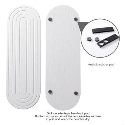 2pcs Practical Diatomite Sink Tray Set for Quick Drying and Moisture Absorption X3UC