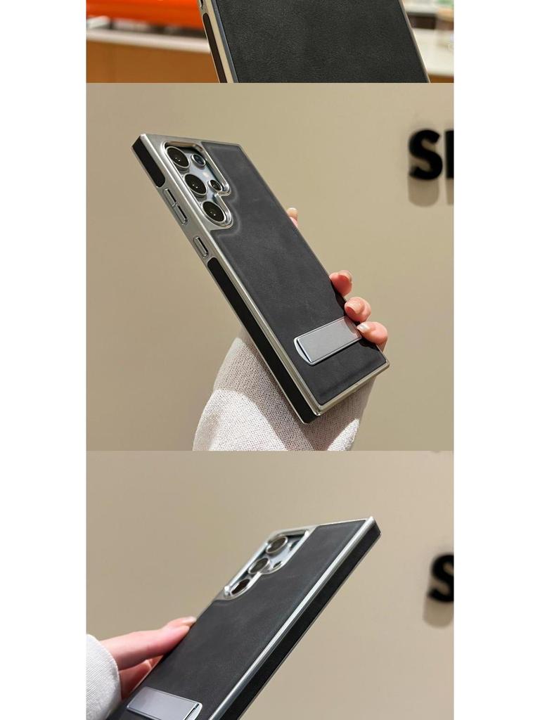 Drop-Proof Leather Case with Invisible Stand for iPhone 17 Pro Max